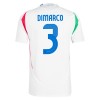 Maglia ufficiale Italia DiMarco 3 Trasferta Euro 2024 per Uomo